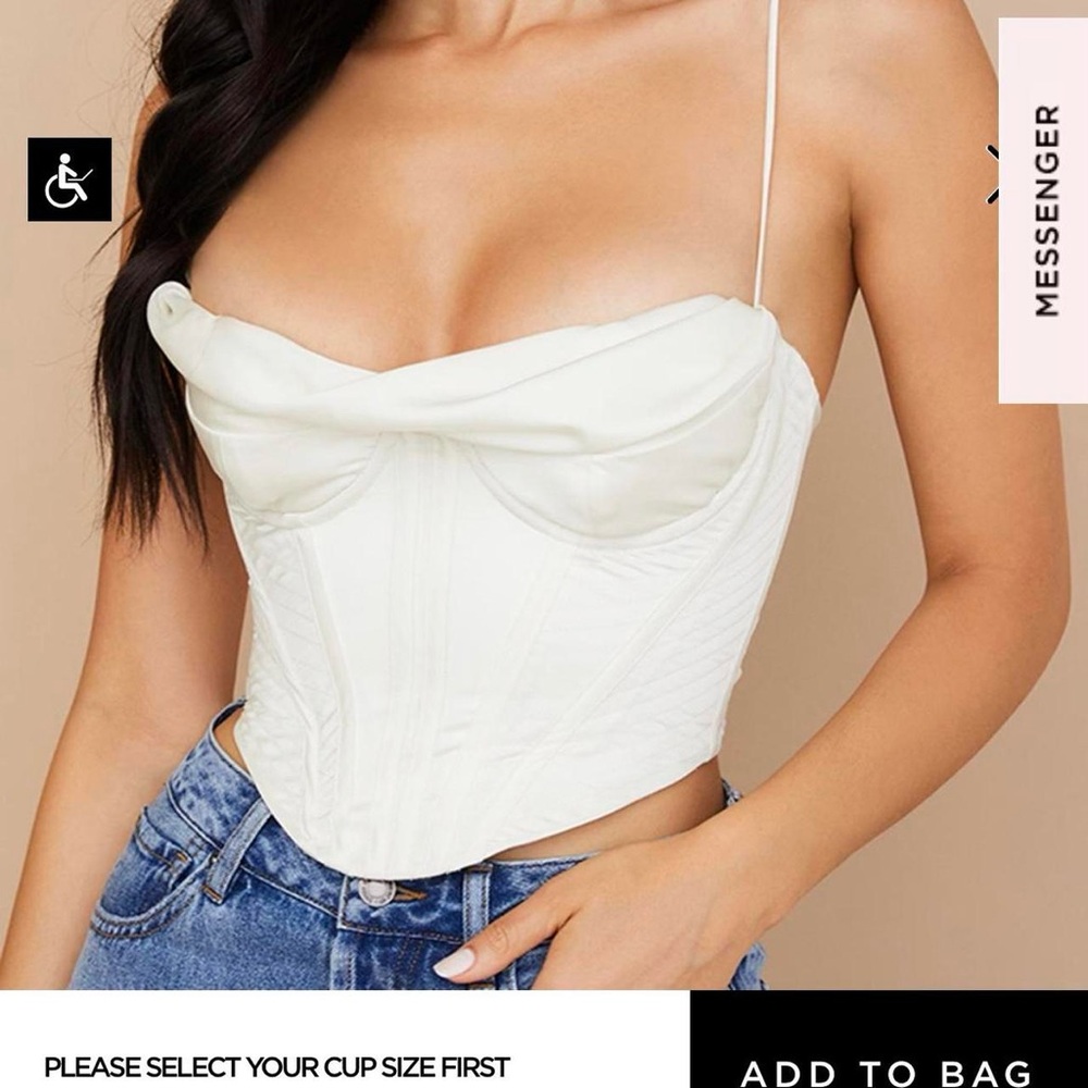 House of CB Women's Cream and White Corset